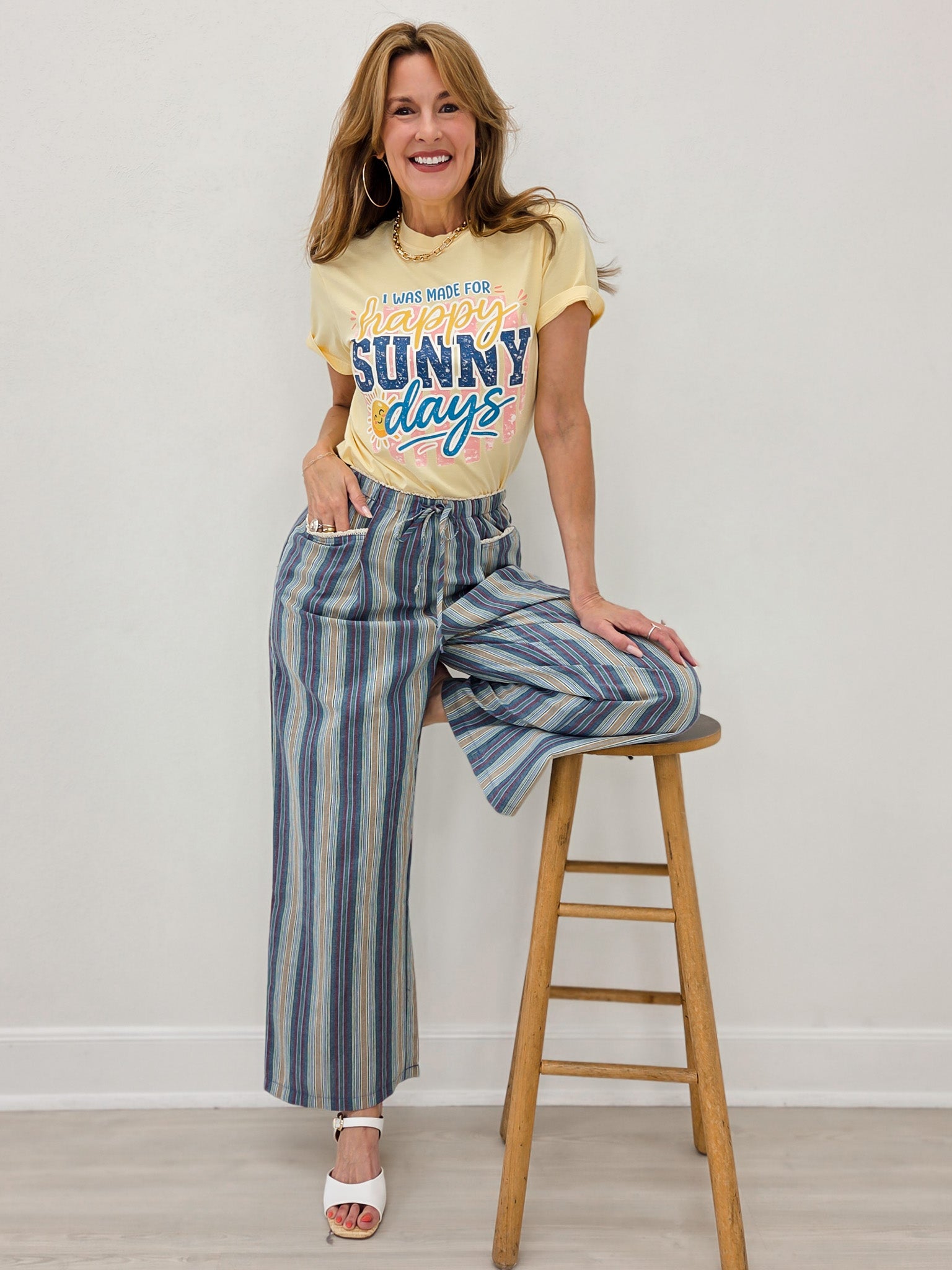 Striped Linen Pants