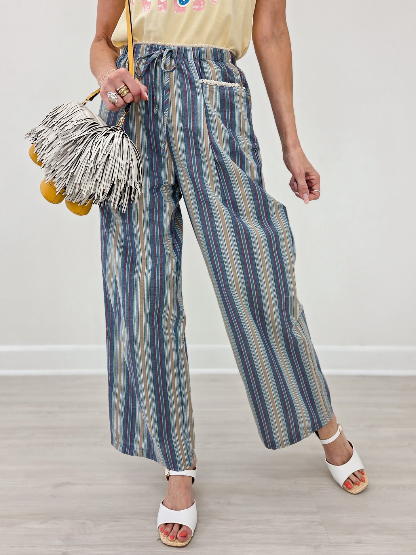 Striped Linen Pants