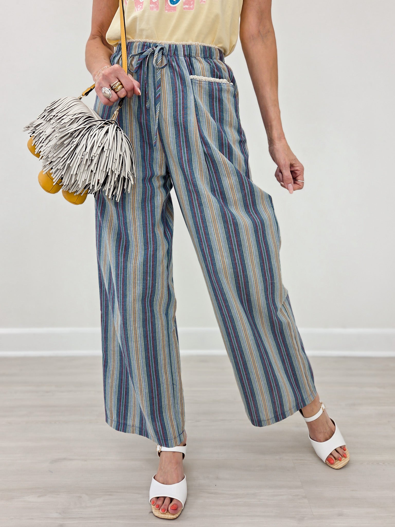 Striped Linen Pants