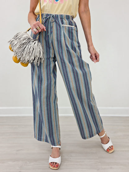 Striped Linen Pants