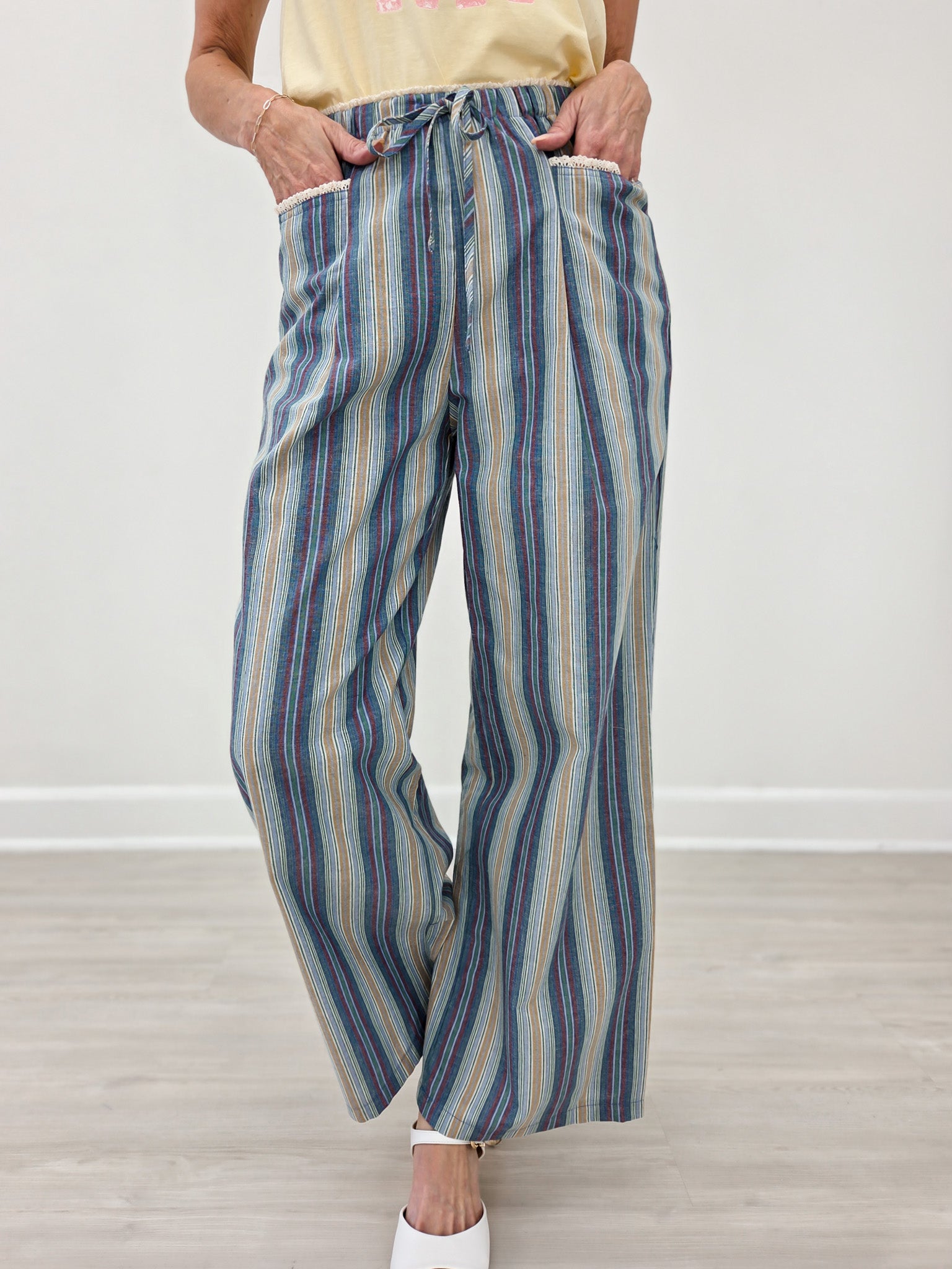Striped Linen Pants