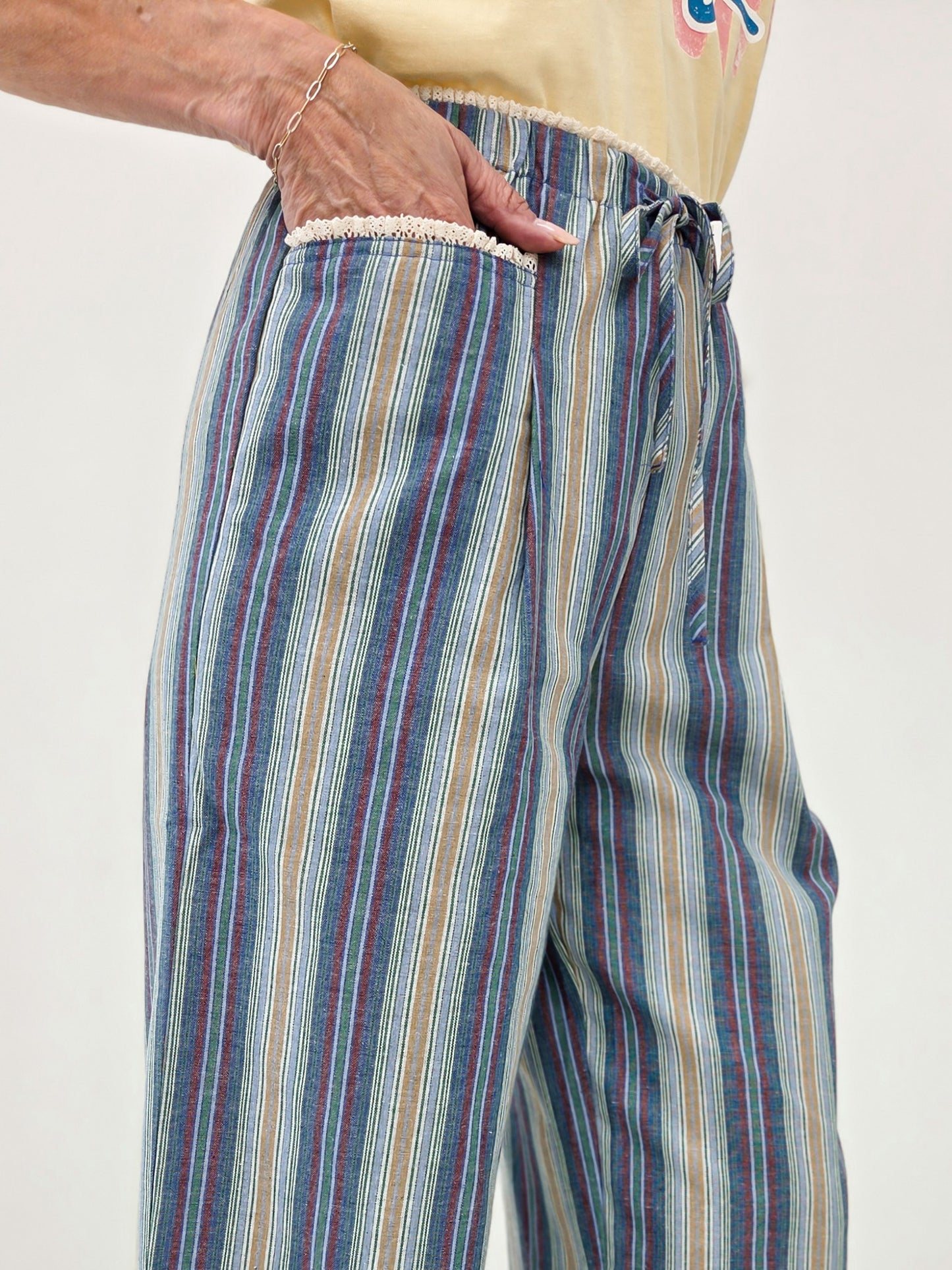 Striped Linen Pants