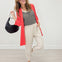 High Waist Sold Woven Jogger with Side Pockets
