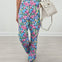 Relaxed Pants In Navy Multi
