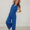 Sleeveless Two Piece Set With Collar - Navy