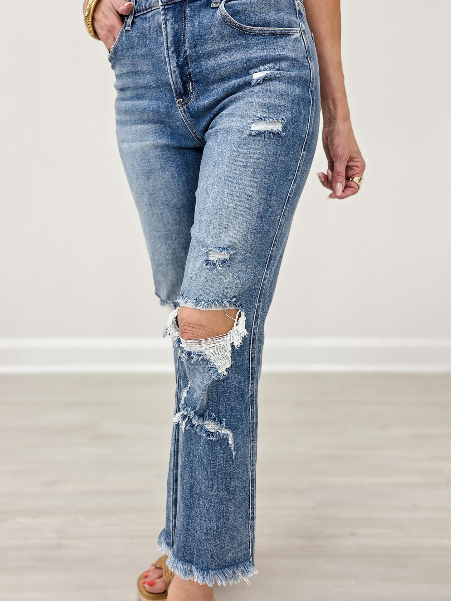 Comfort Stretch  High Rise Straight Jean