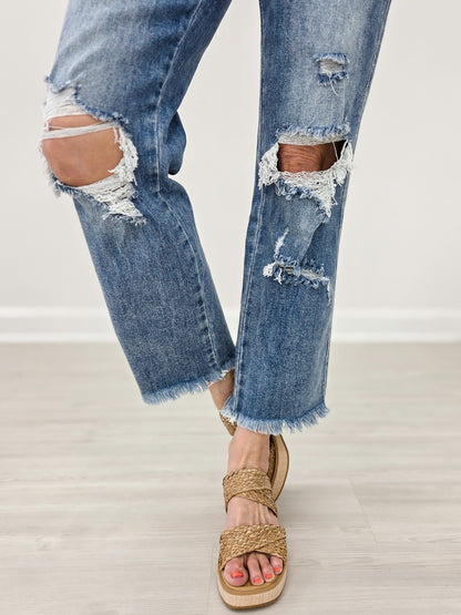 Comfort Stretch  High Rise Straight Jean