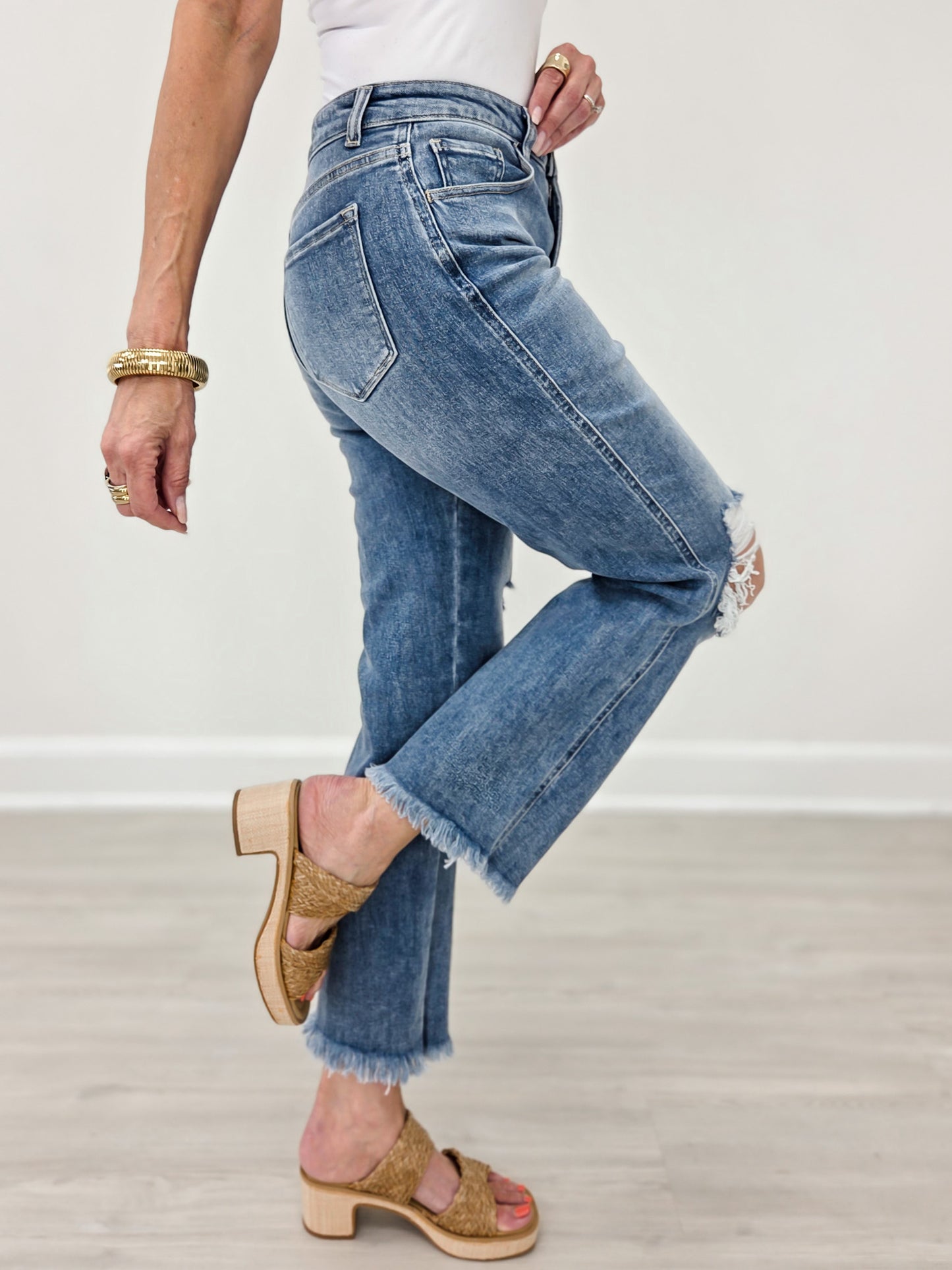 Comfort Stretch  High Rise Straight Jean