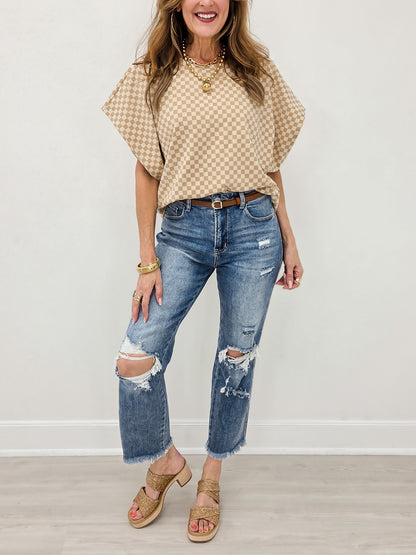 Comfort Stretch  High Rise Straight Jean