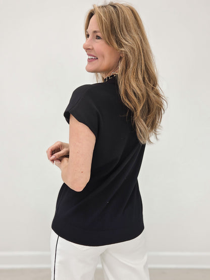 Black Mock Neck Sweater