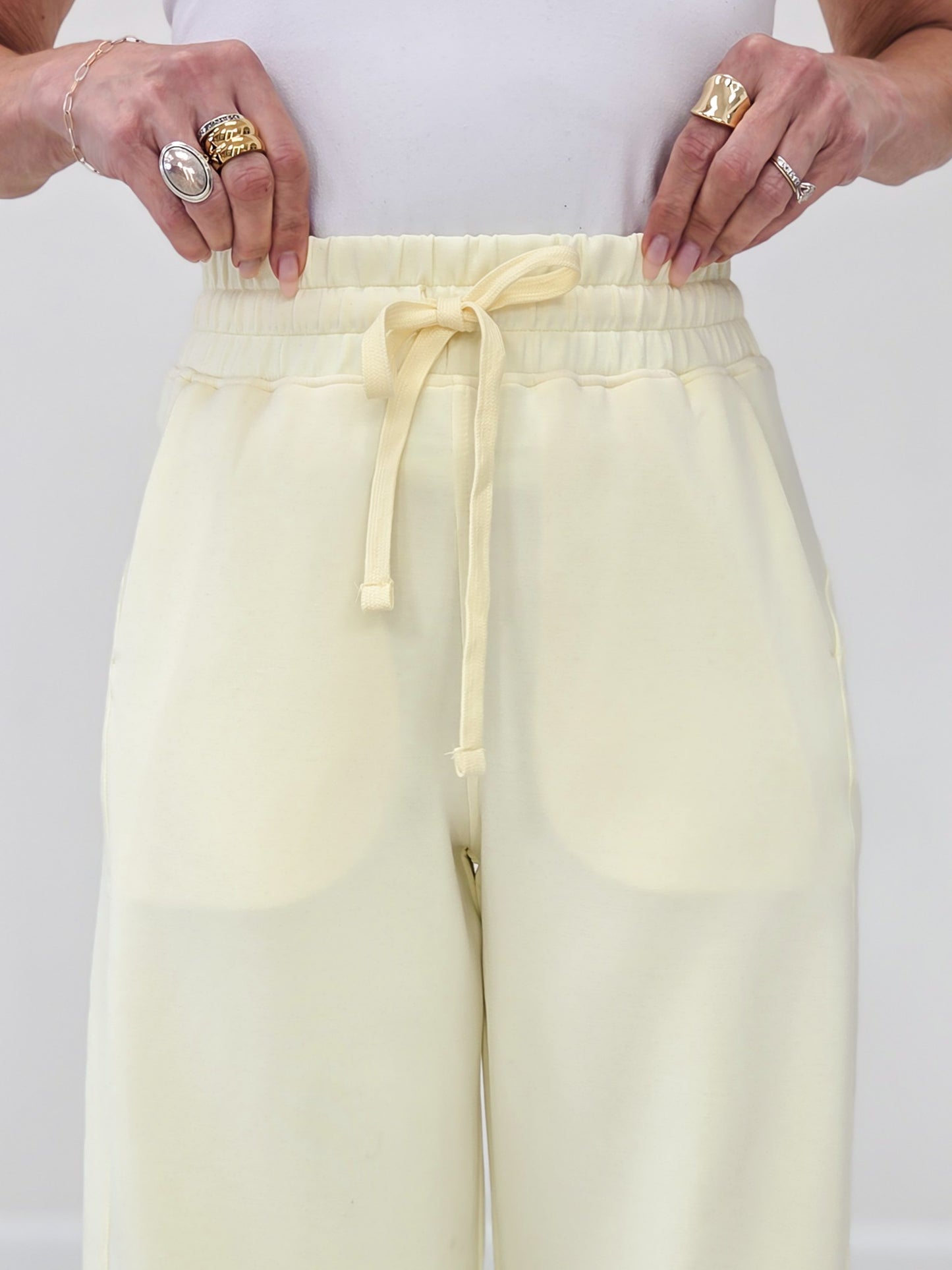 Modal Cropped Wide Leg Pant - Lemonilla