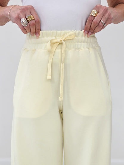 Modal Cropped Wide Leg Pant - Lemonilla