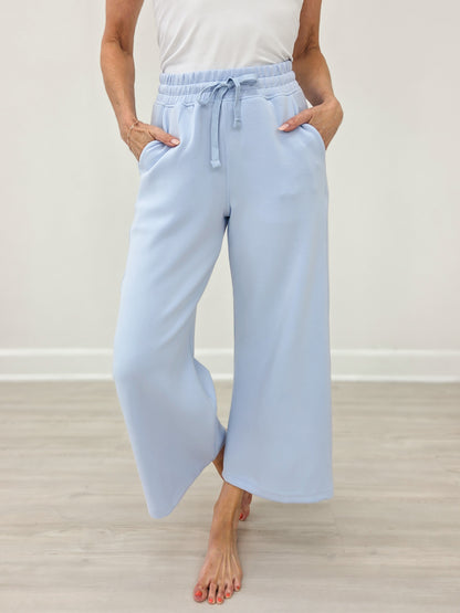 Modal Cropped Wide Leg Pant - Frost