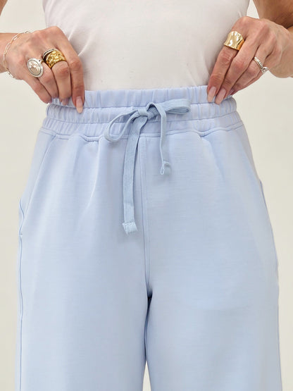 Modal Cropped Wide Leg Pant - Frost
