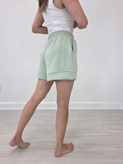 Modal Poly Casual Short - Pistachio Cream