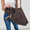 Reversible Never Full Everyday Tote Bag - Chocolate/Brown