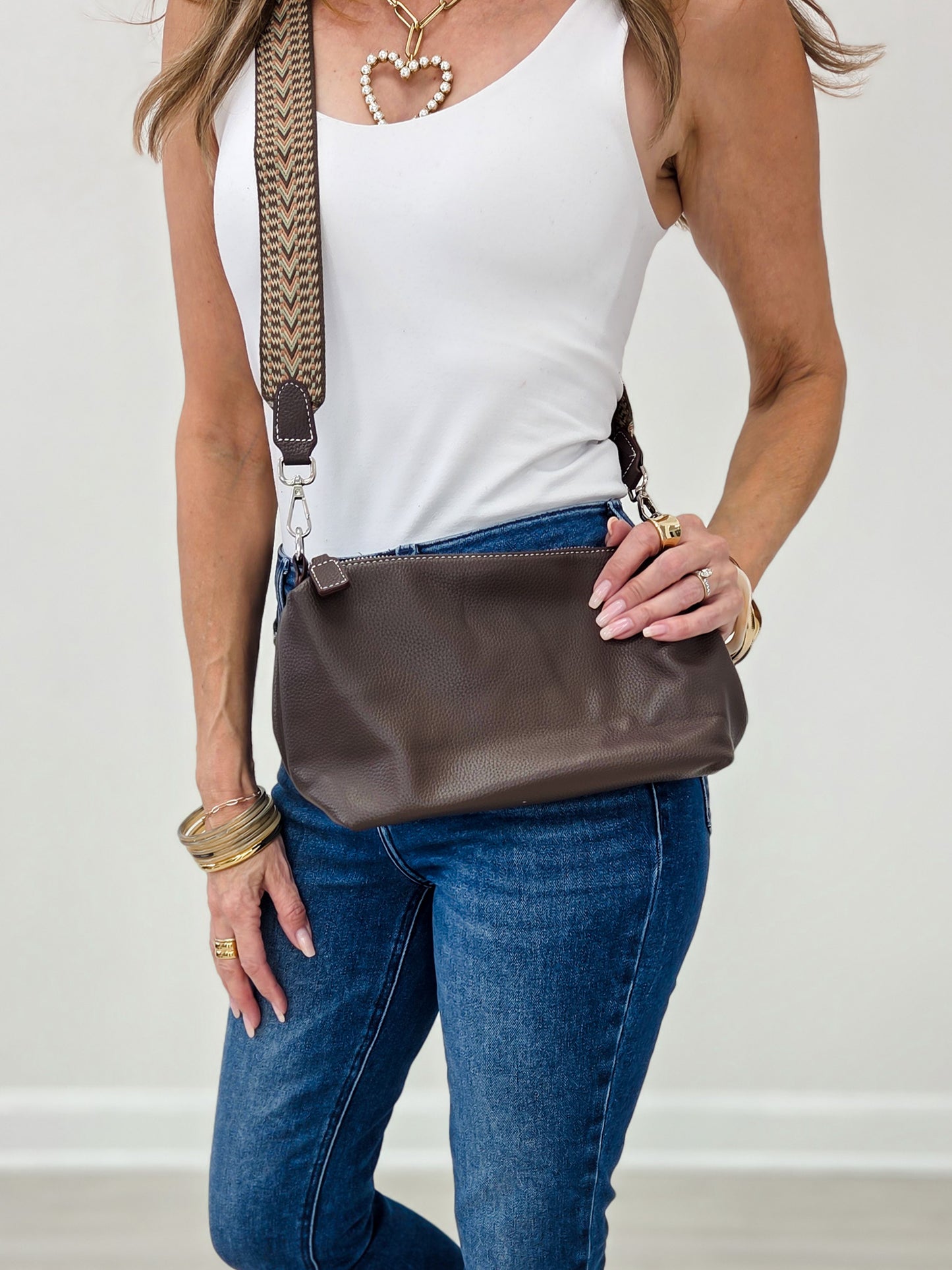Reversible Never Full Everyday Tote Bag - Chocolate/Brown