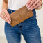 Woven Handmade Leather Wallet- Brown