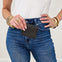 Leather Woven Credit Card Wallet -Coffee