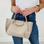 The Everyday Small Leather Handbag-Beige