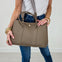 The Harbor Luxe Leather Tote- Camel