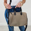 The Canvas Monroe Satchel Handbag-Camel