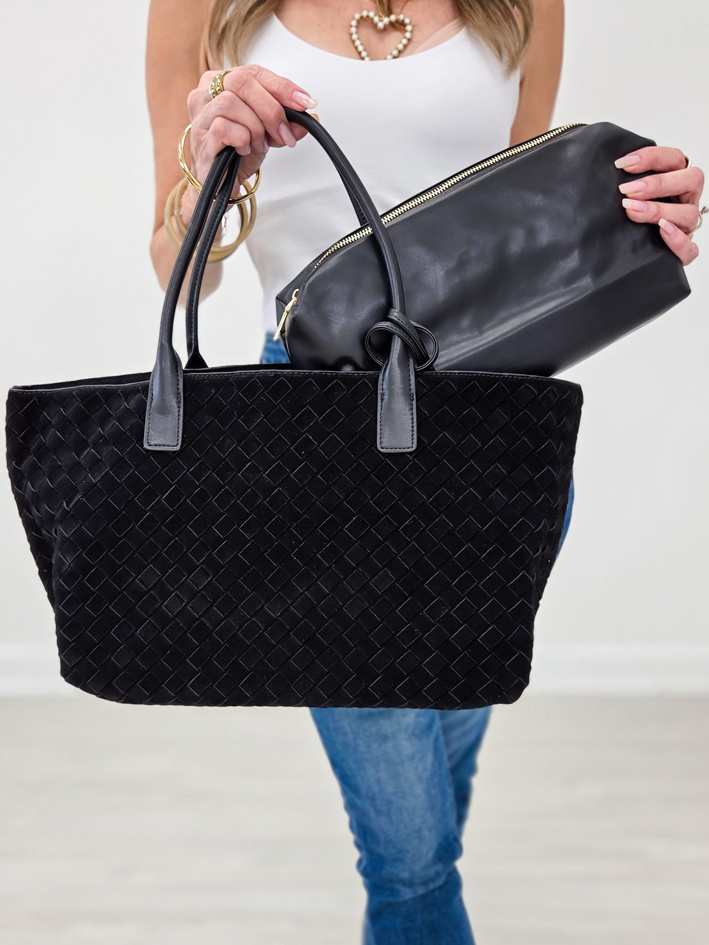 The Midnight Market Woven Tote