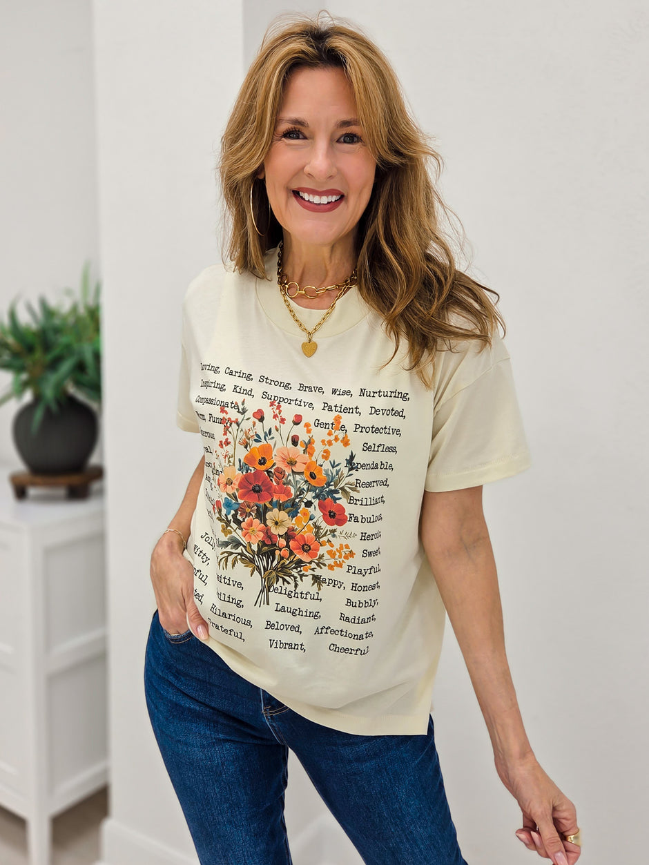 Words To Describe Mom Graphic Tee
