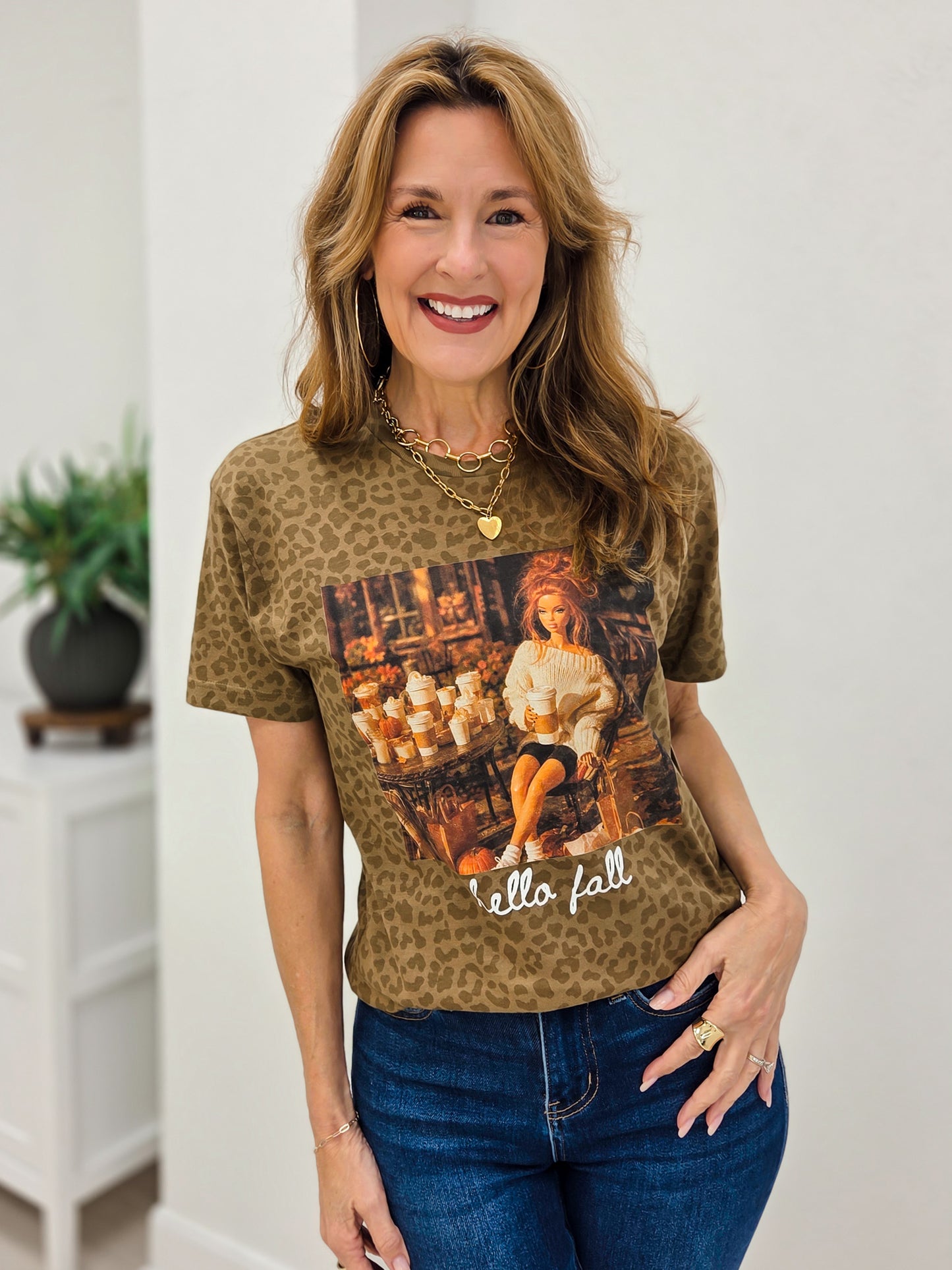 Hello Fall Doll Graphic Tee