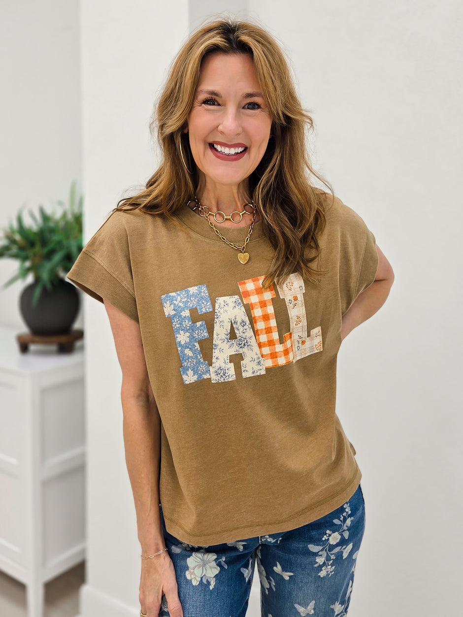Patchwork Fall Graphic Tee