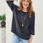 Washed Inverted Seam Short Sleeve Sweatshirt