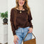 Contrast Trim Off Shoulder Long Sleeve Sweater