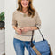 Stripe Raw Edge Detail Contrast Trim Sweater