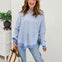 Striped Round Neck Oversized High/Low Hem Sweater