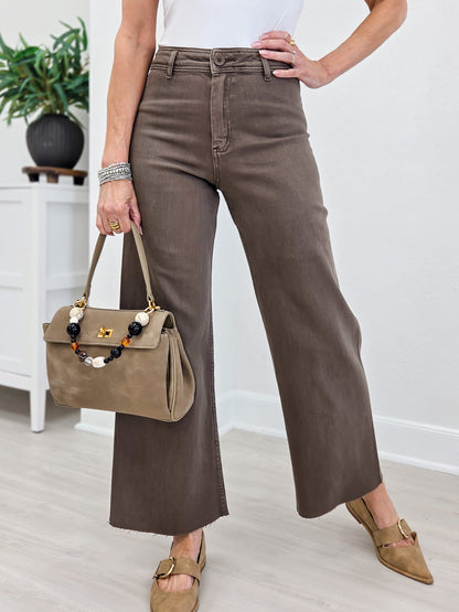 Raw Hem Straight Leg Denim Pant-B