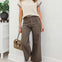 Raw Hem Straight Leg Denim Pant-C