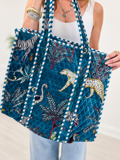 Quilted Large Everyday Tote Bag- A
