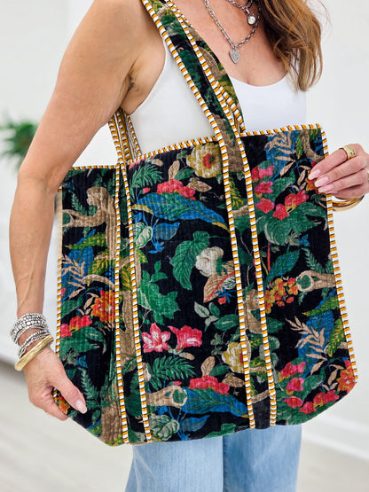 Quilted Large Everyday Tote Bag- A