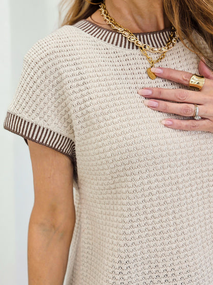 Sleeveless Knit Sweater Top
