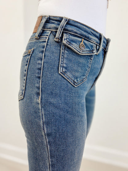 Judy Blue Mid-Rise Vintage Front Pocket Boot