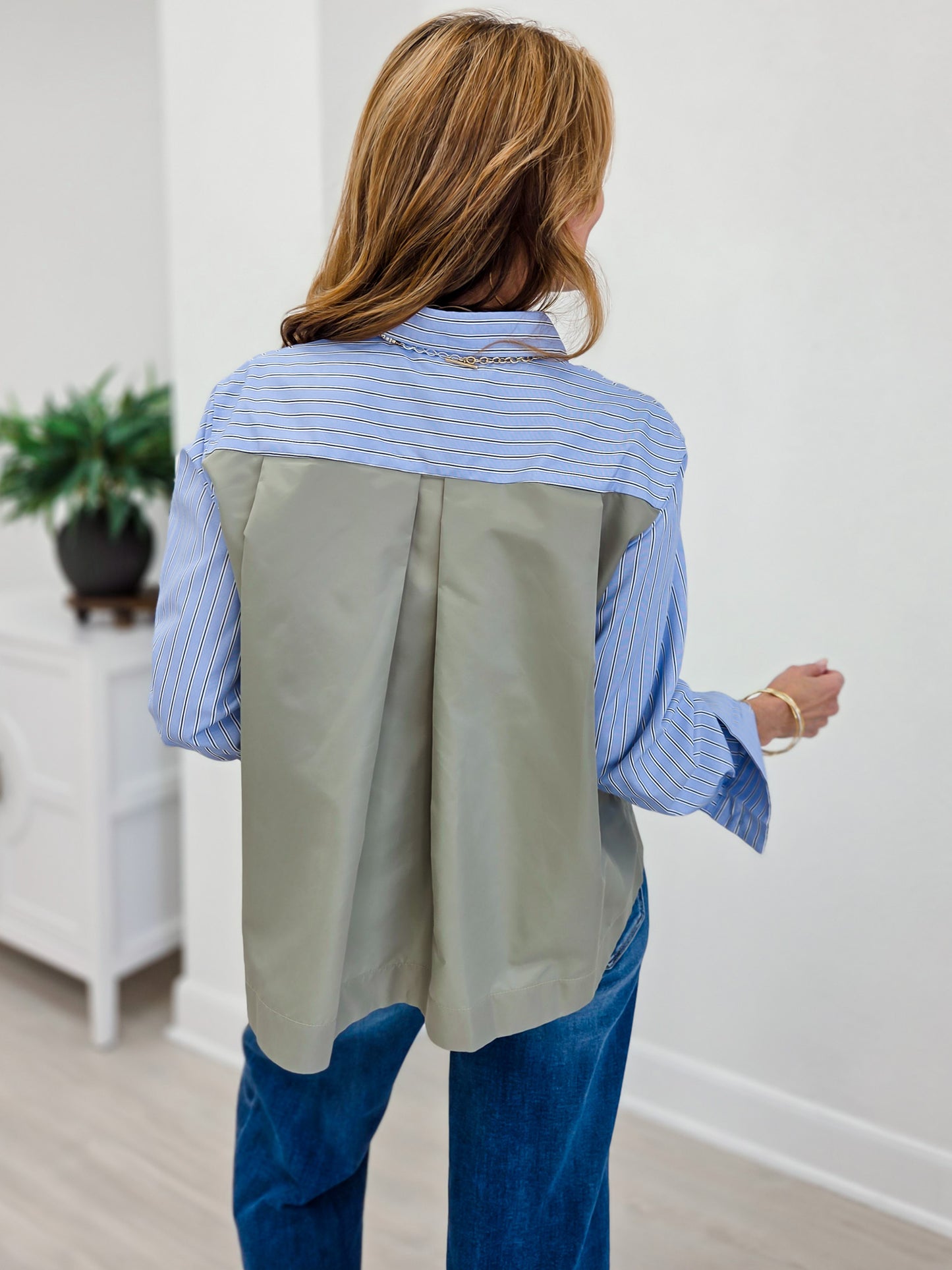 Mila Contrast Back Stripe Shirt
