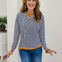 Striped Long Sleeve Crew Neck Pullover Sweater
