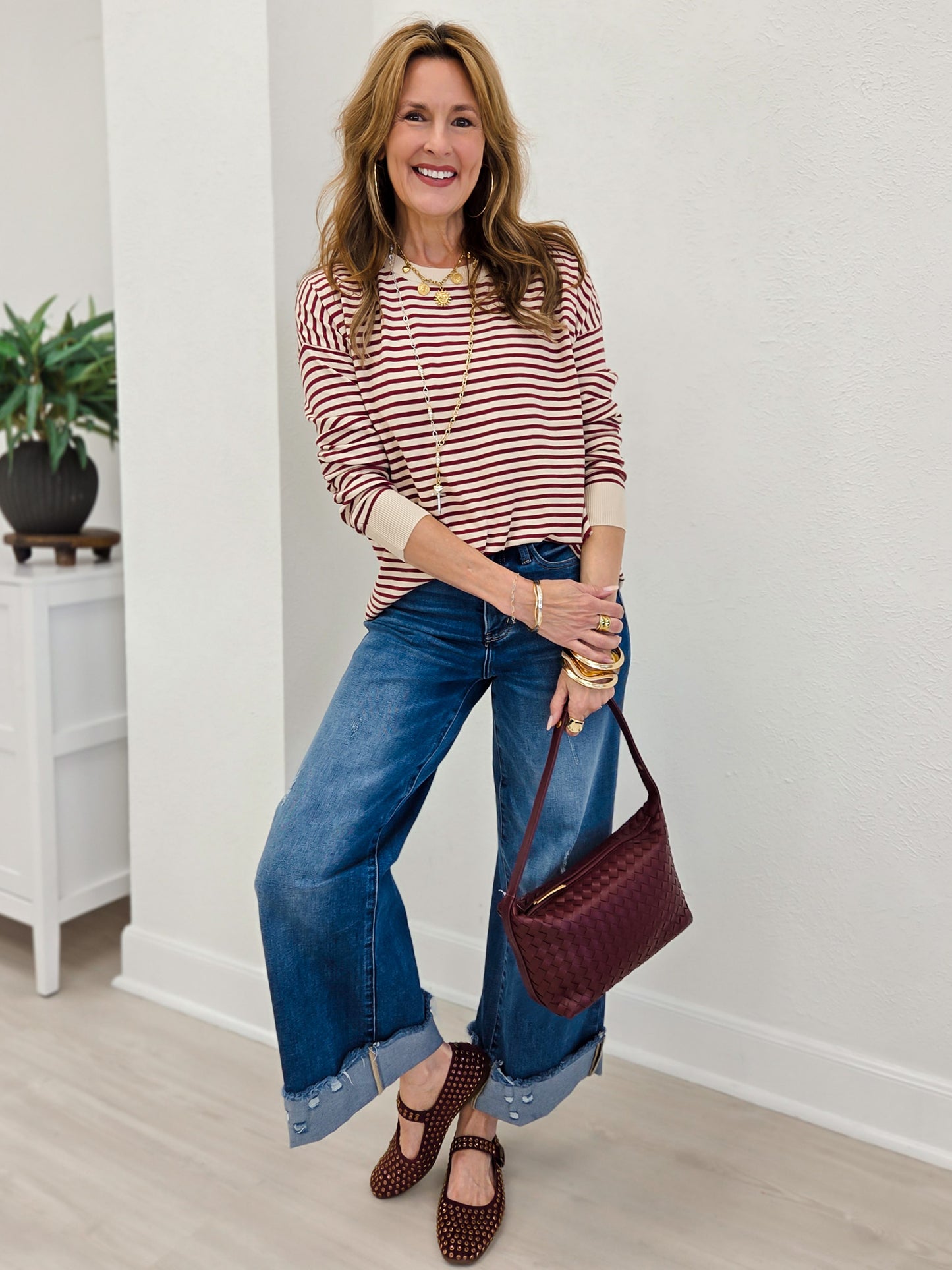 Loose Fit Striped Sweater