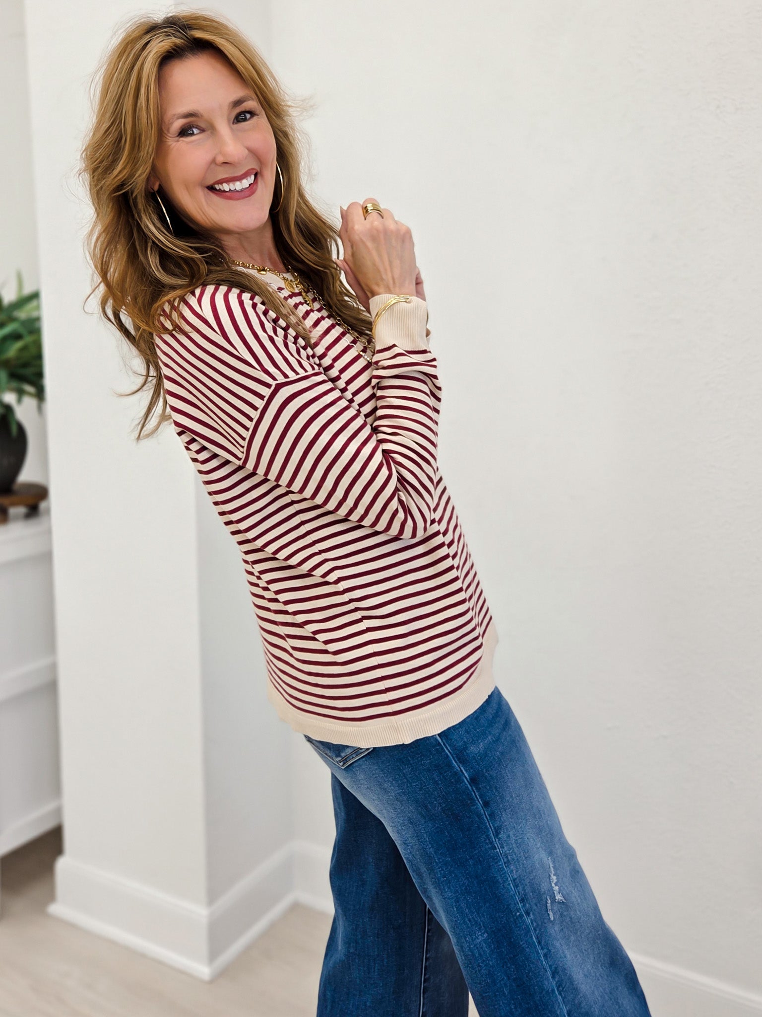Loose Fit Striped Sweater