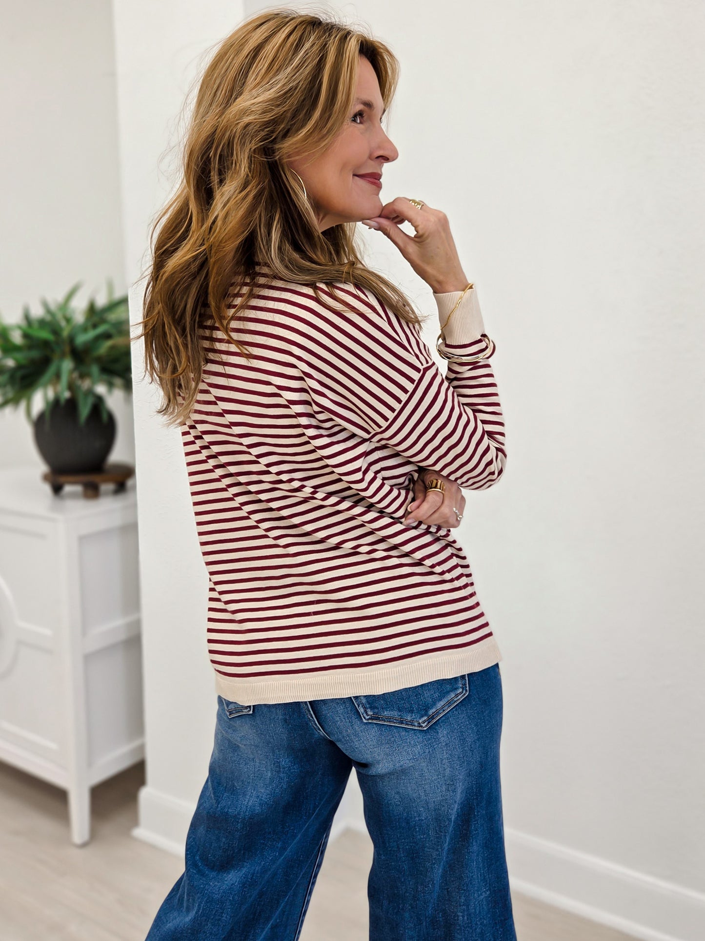 Loose Fit Striped Sweater
