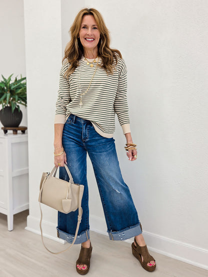 Loose Fit Striped Sweater