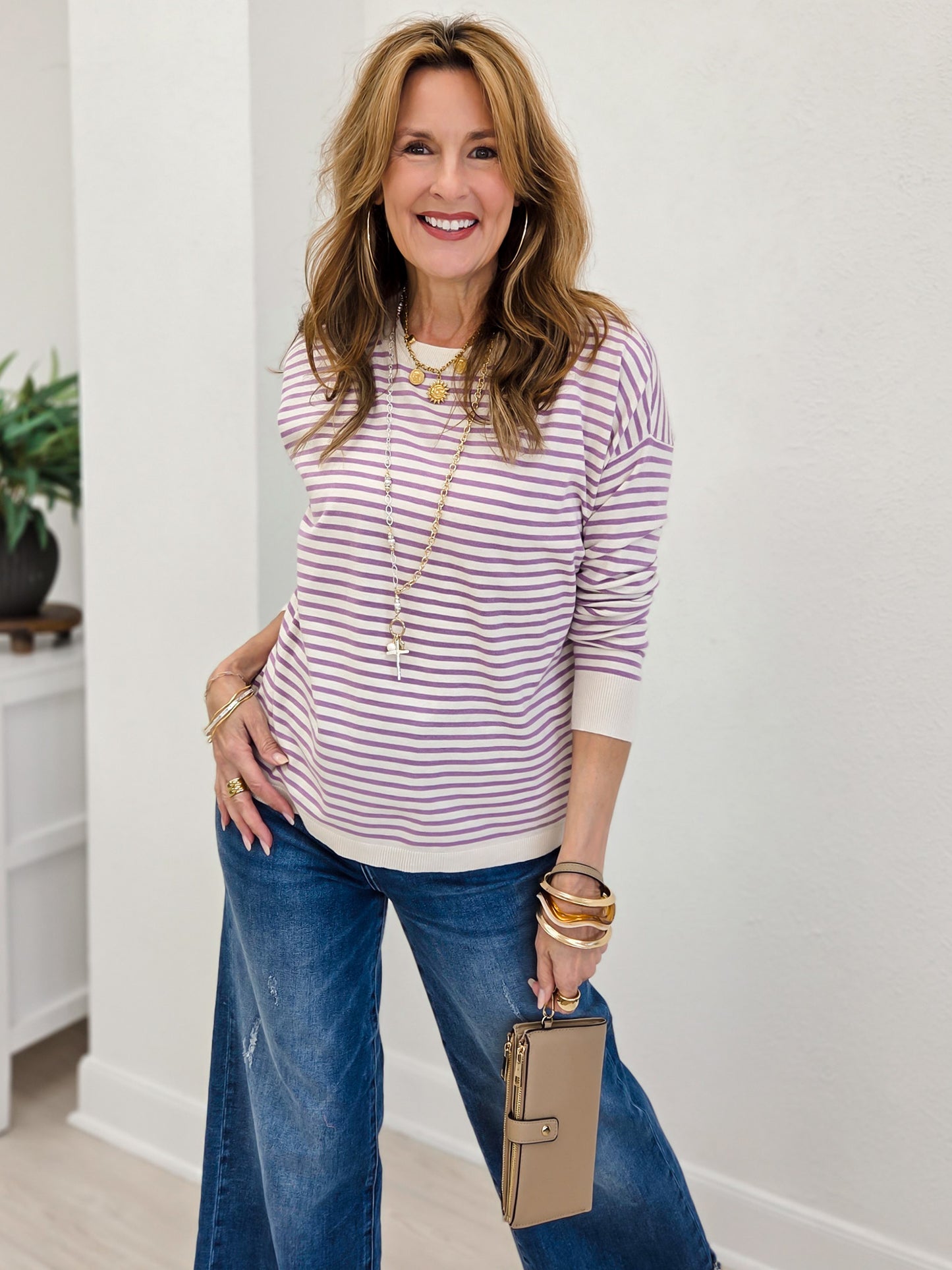 Loose Fit Striped Sweater