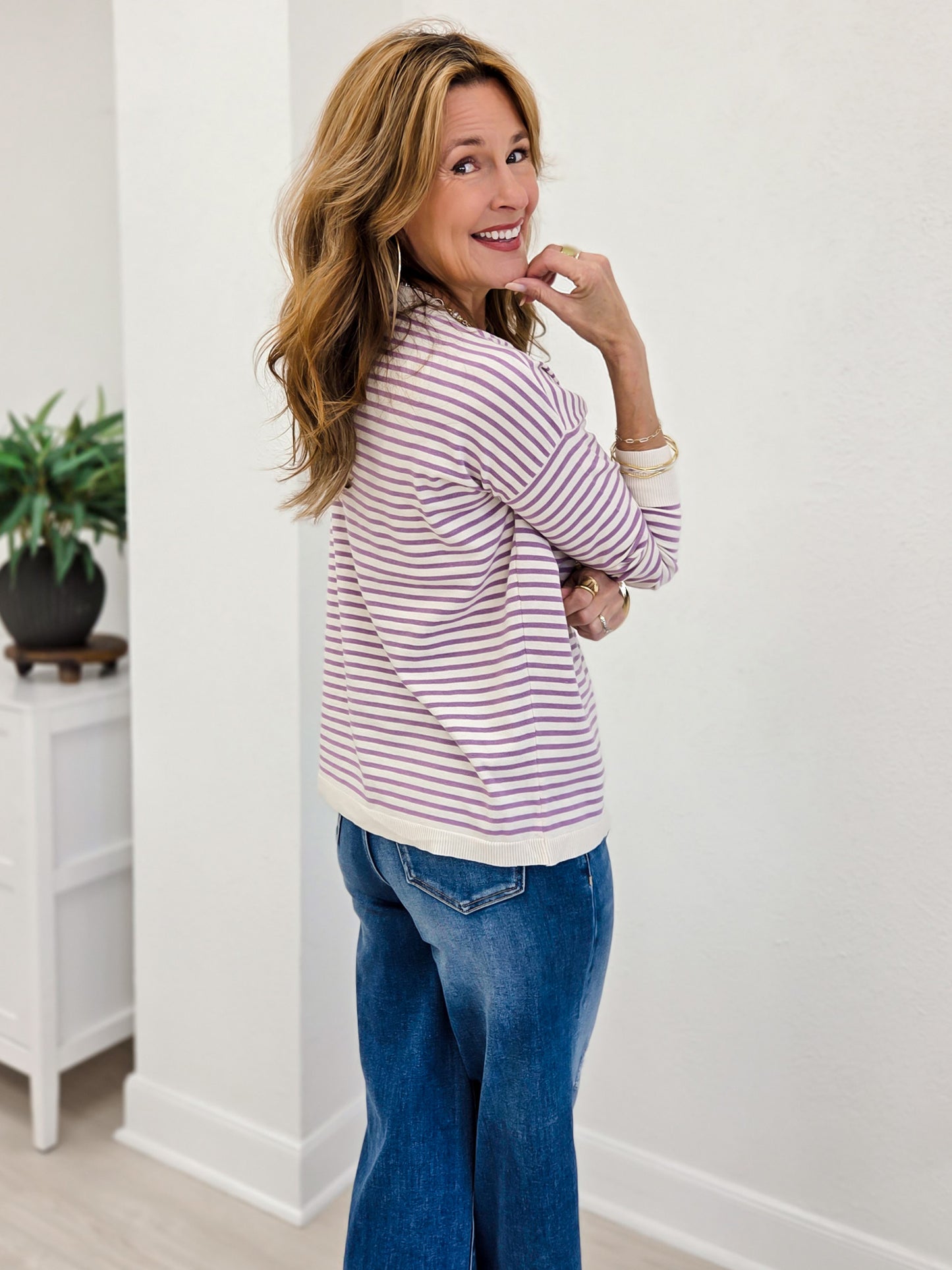 Loose Fit Striped Sweater