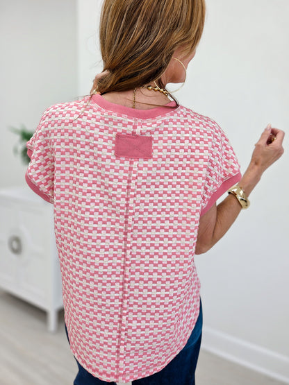 Textured Knit Casual Comfy Top