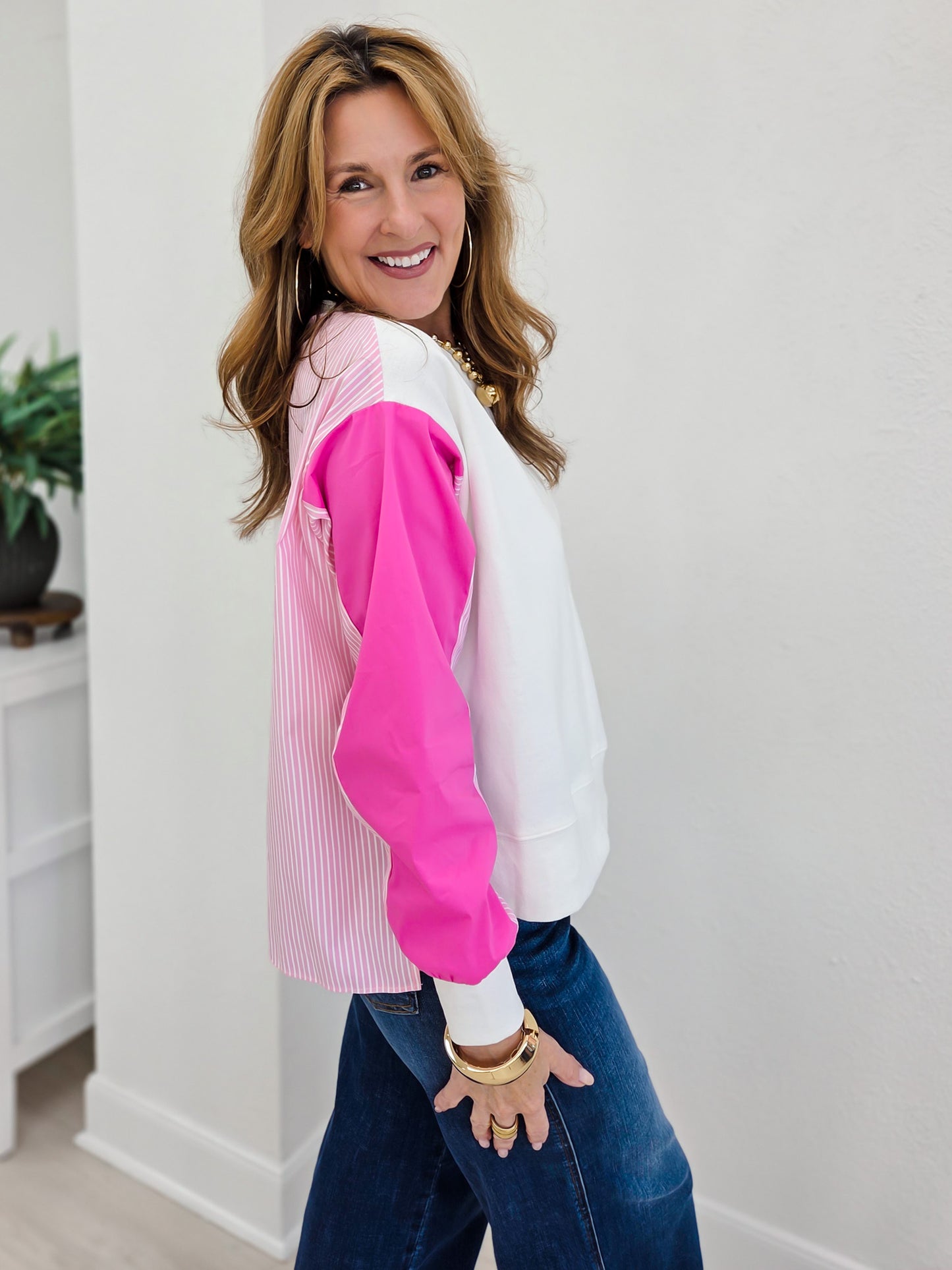 Layered Effect Pullover Top